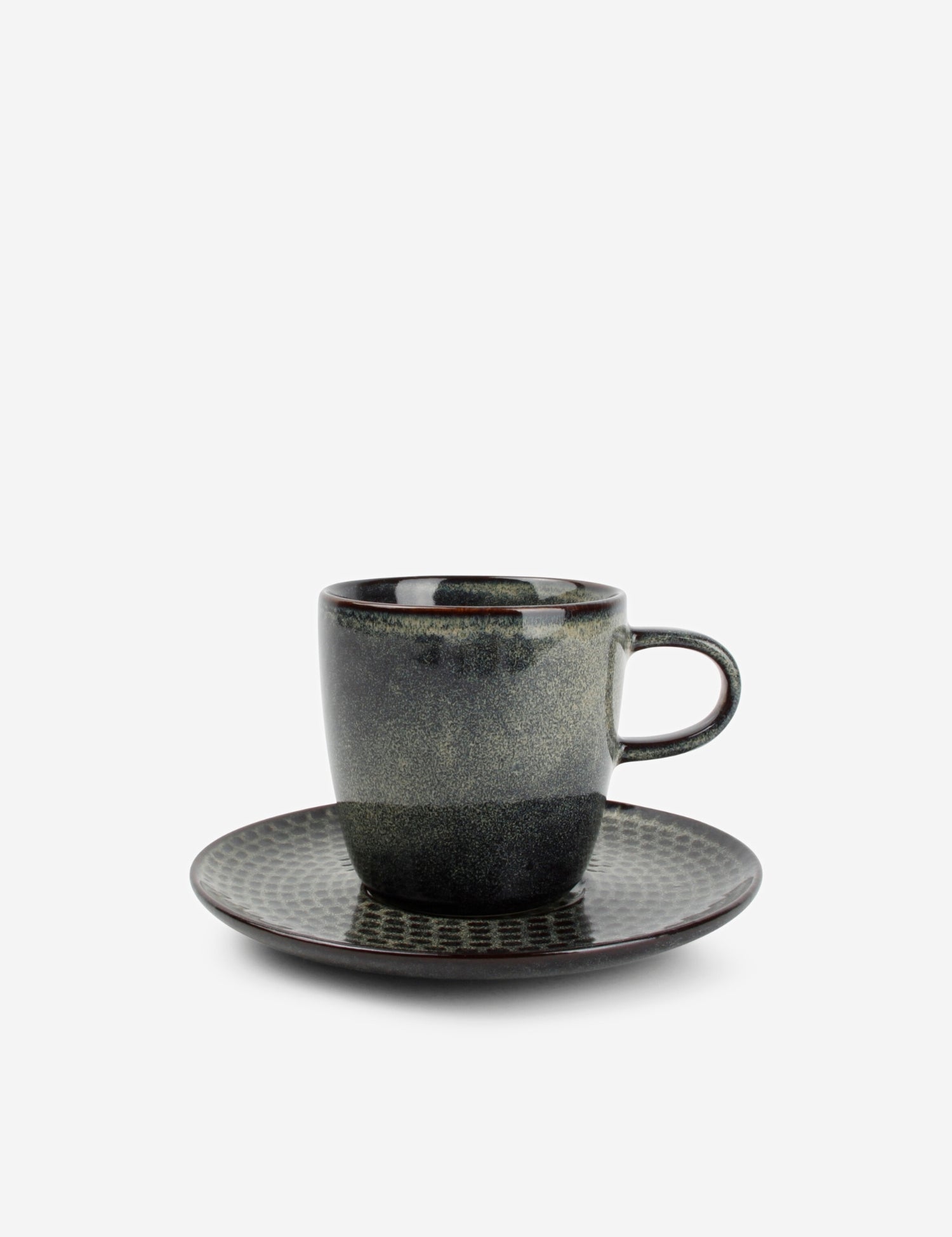 Stitch Cup w. Saucer Green | 18cl