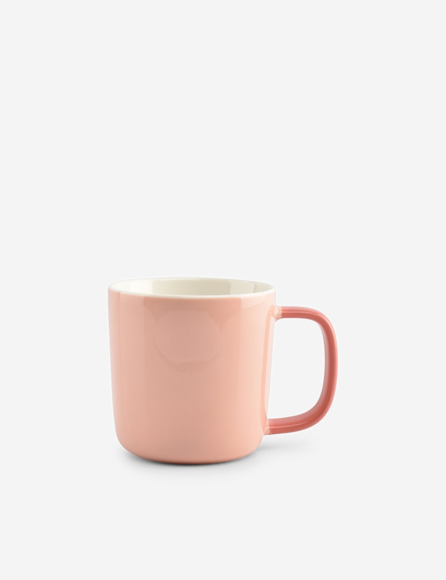 Pink Mae-krus på 37 cl i robust porcelæn set fra siden