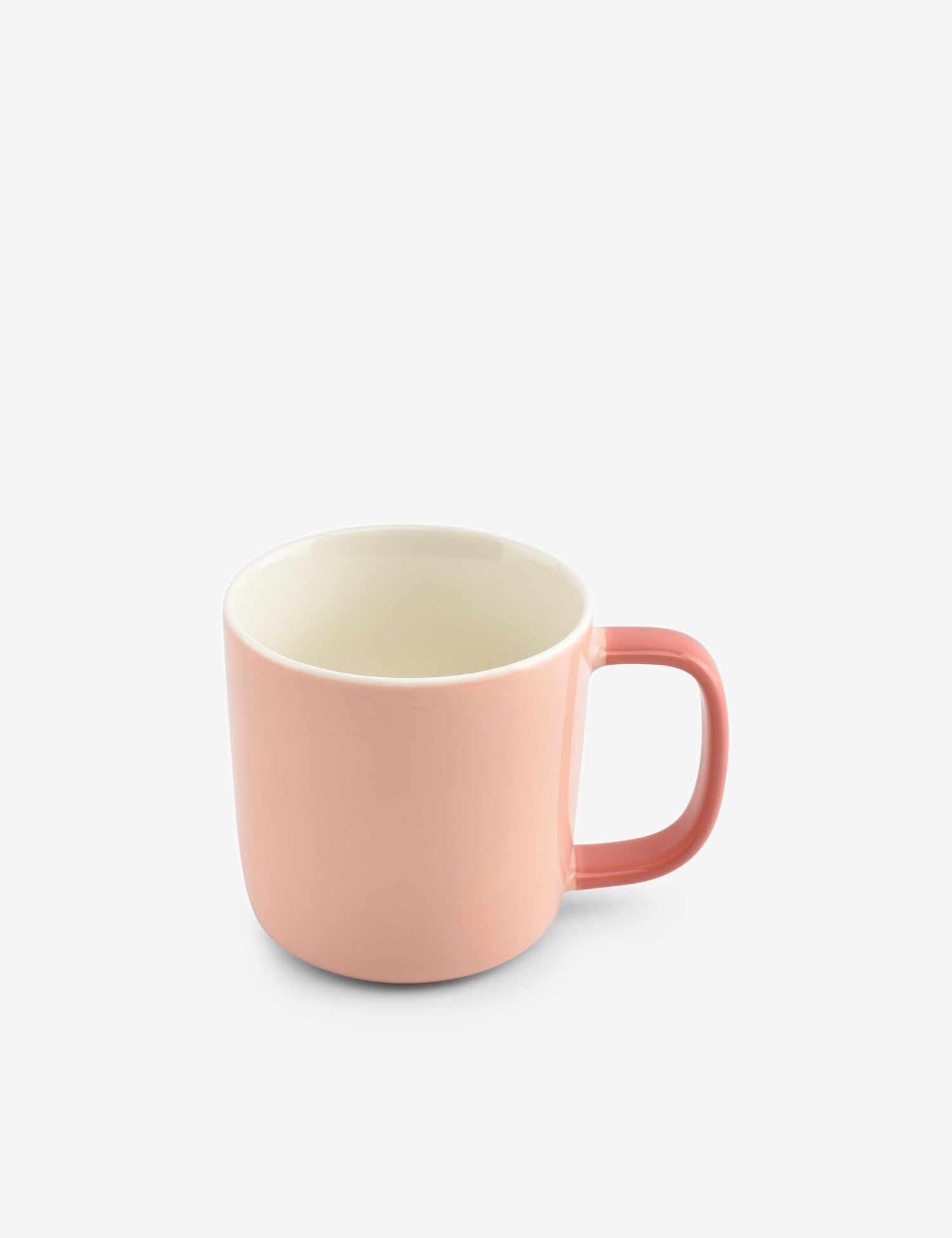 Pink Mae-krus på 37 cl i robust porcelæn set med fugleperspektiv